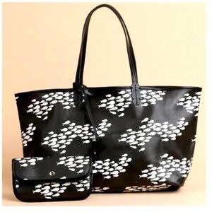 Fighting eel soho tote black fish new never used.